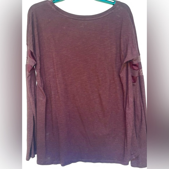 Gap Size L Maroon Long Sleeve Tee with Mesh on sleeves. Good used condition. - Picture 5 of 5
